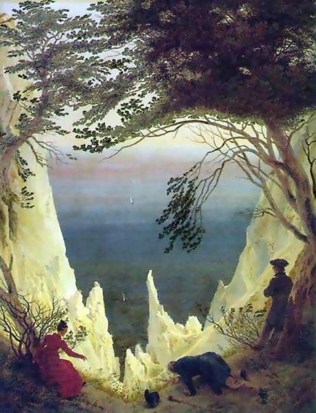 Caspar David Friedrich Chalk cliffs on Rugen by Caspar David Friedrich oil painting picture